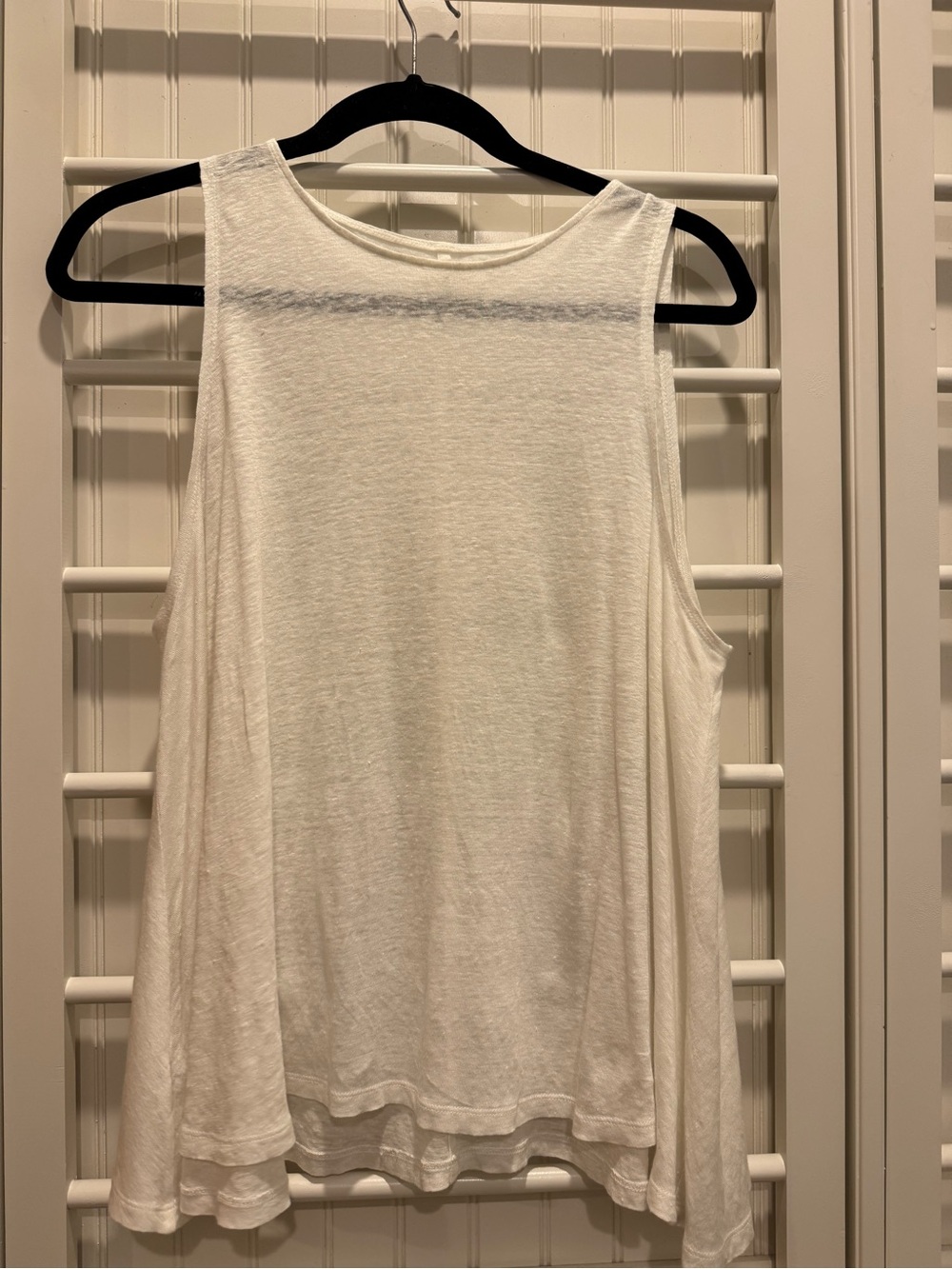 Lou & Grey White 100% Linen Relaxed Swing Tank